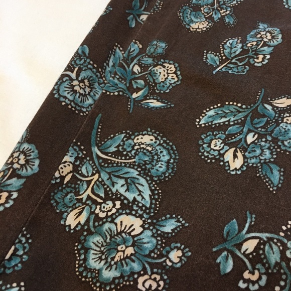 VTG Y2K Axcess Brown Floral Print Capris, 10 - Picture 6 of 6